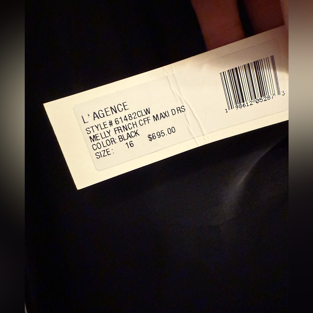 NWT L'AGENCE Melly French Cuff Off Shoulder 100% Silk Dress Maxi Cocktail Dress - Picture 12 of 15